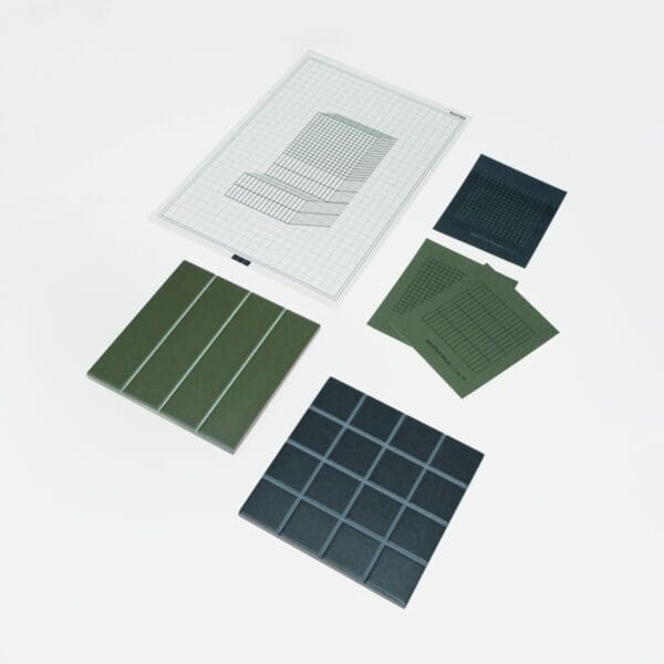 Raster LINES M MOSS and GRID S BASALT Tile