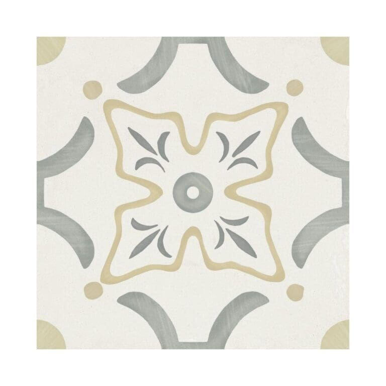 Llevant Yellow Flower Tile