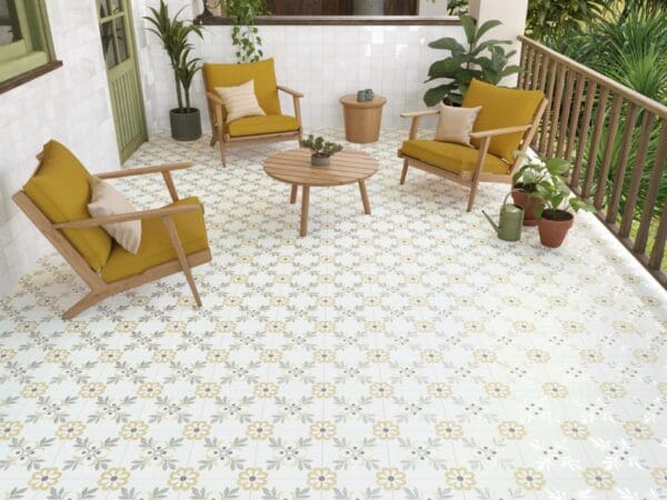 Llevant Yellow Garden Tile