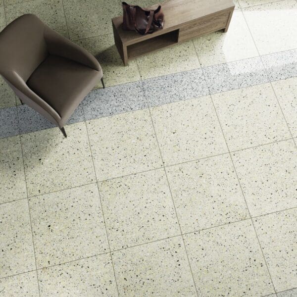 Terrazzo Rialto Yellow and Silver Tile