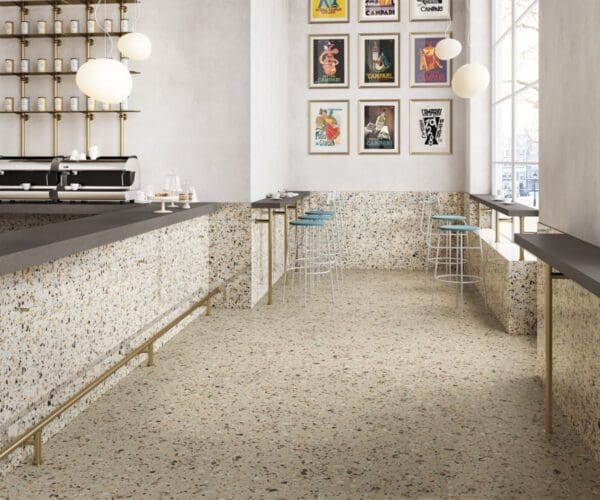 Terrazzo Venice Beige and Ivory Tile