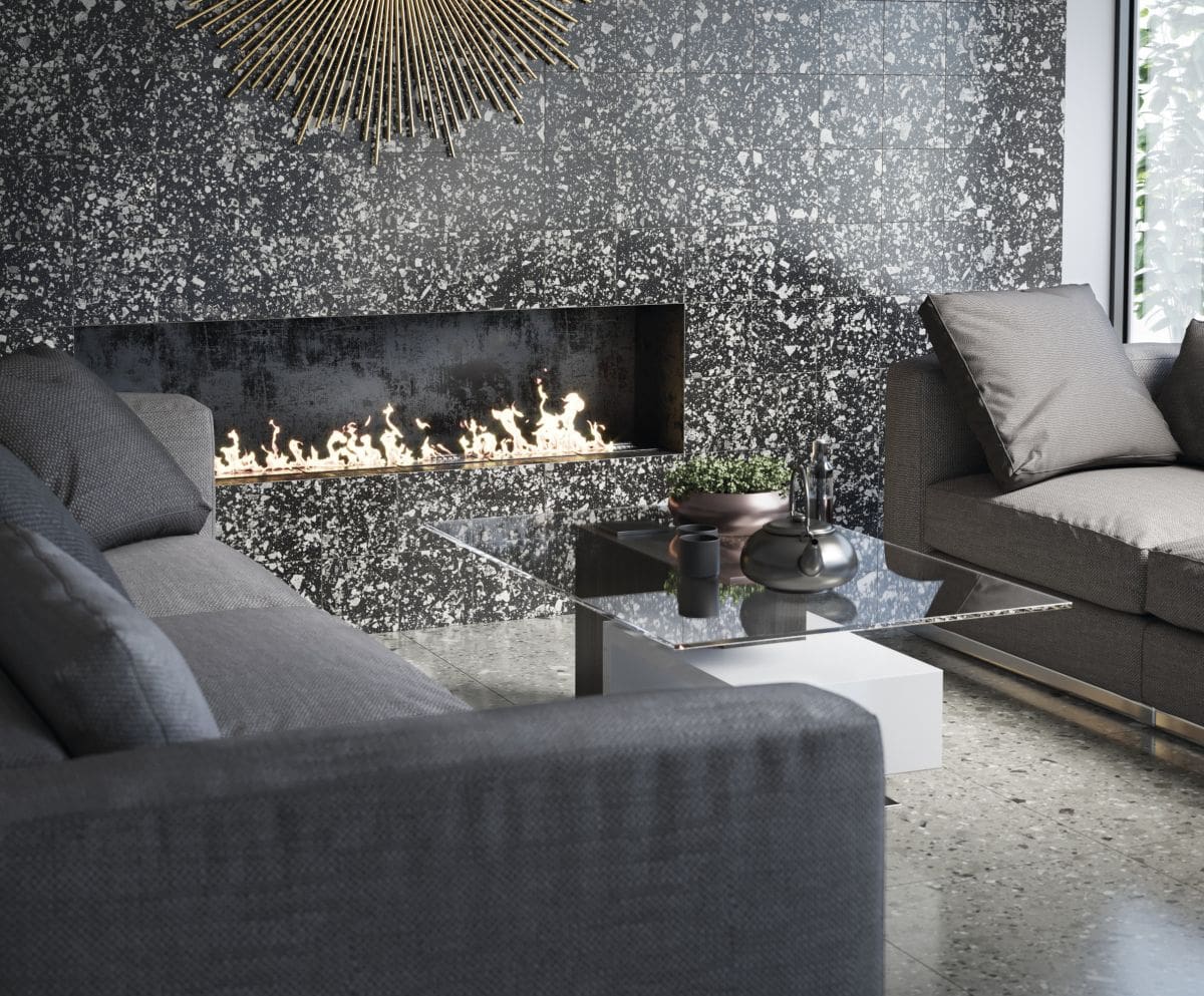 Terrazzo Venice Grey and Graphite Tile