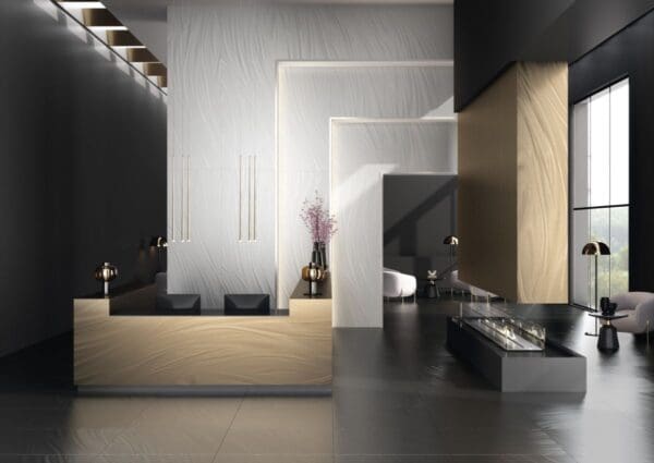 Luce Gold, Silver and Pearl Tile