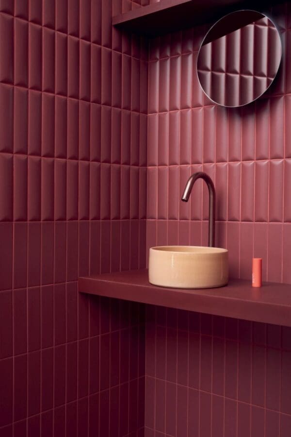 Clay Dune Bordeaux and Plain Bordeaux Tile