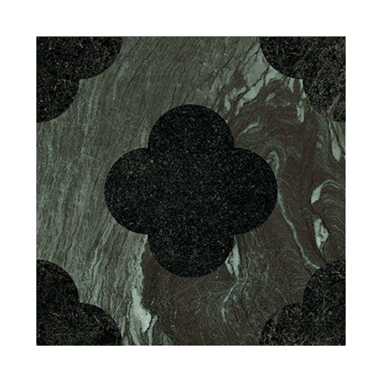 Fargo Flower Green / Black Tile