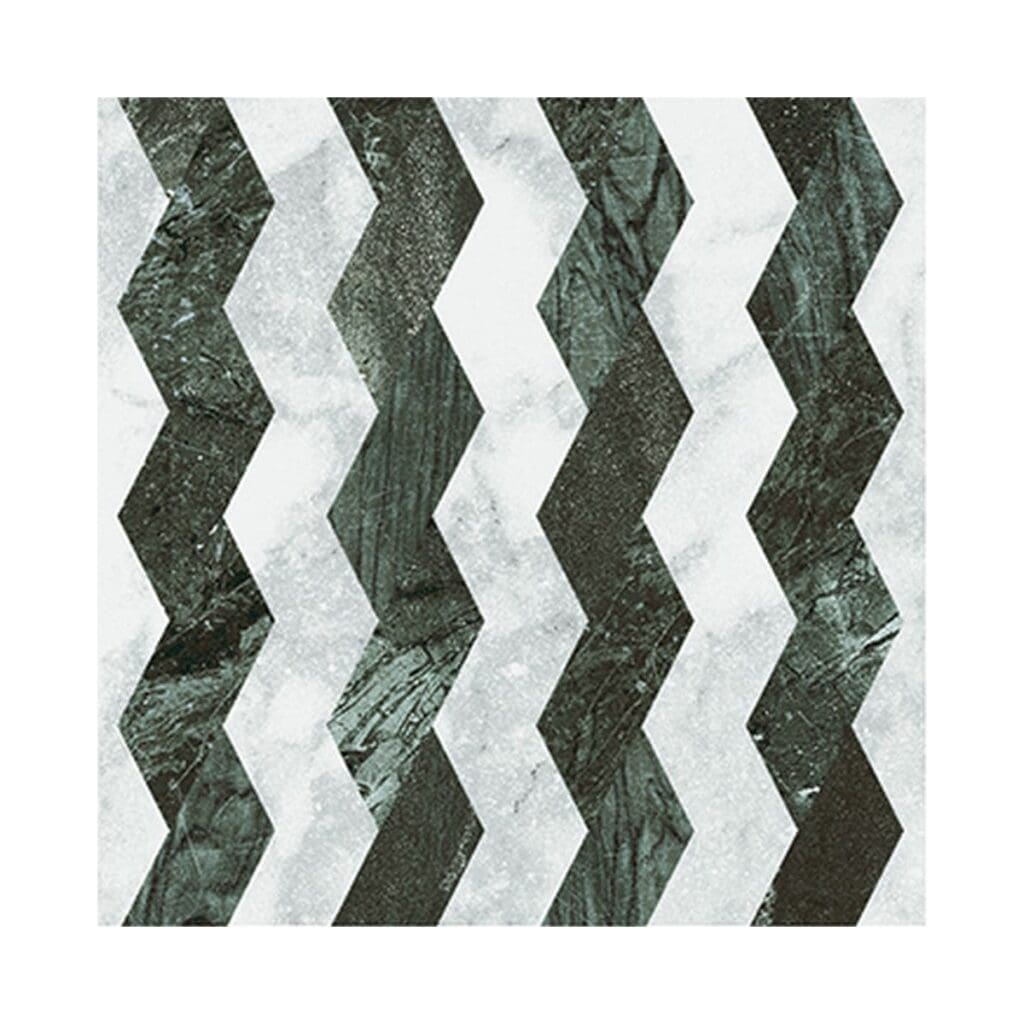 FGO-Ribbon White and Green Porcelain Tile