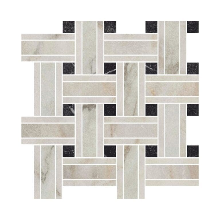 Livingstone Basketweave Melange / Nero / Gold Tile