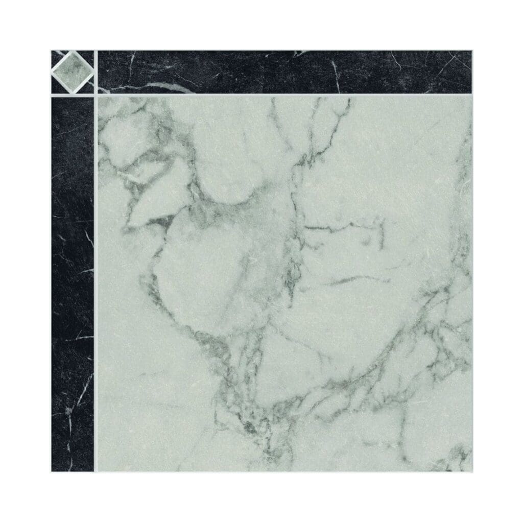 NOV-Cassettone Arabescato / Nero Marquina Porcelain Tile