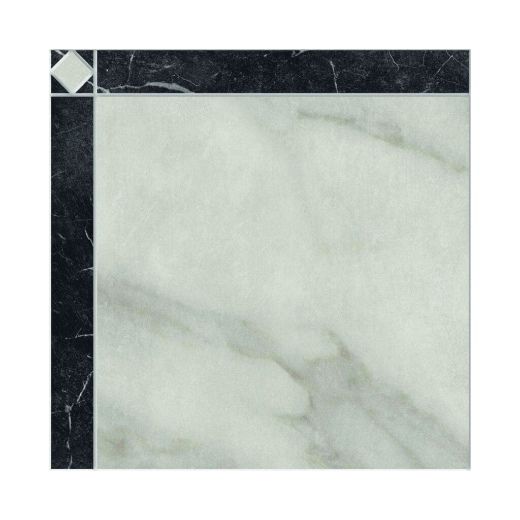 NOV-Cassettone Carrara / Nero Marquina Porcelain Tile