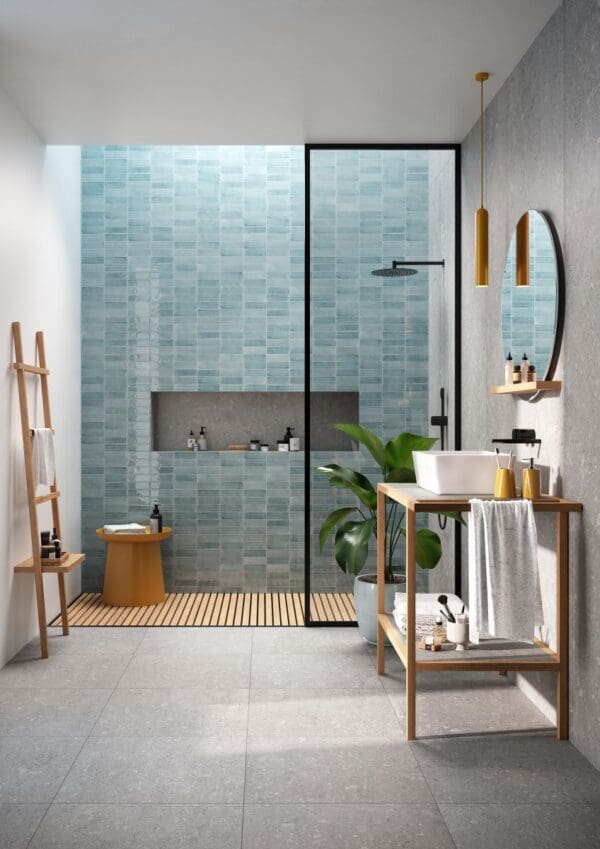 T Brick Cerulean Tile