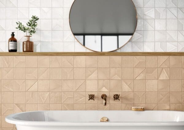 Valenova White, White 3D, Sand and Sand 3D Tile