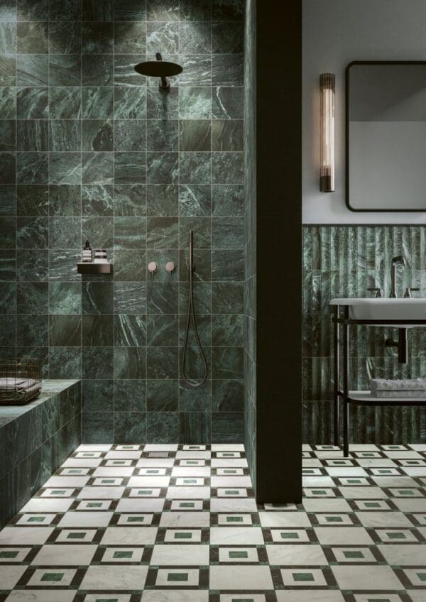 Fargo Square, White, Combi White / Green and Green Mr Tile