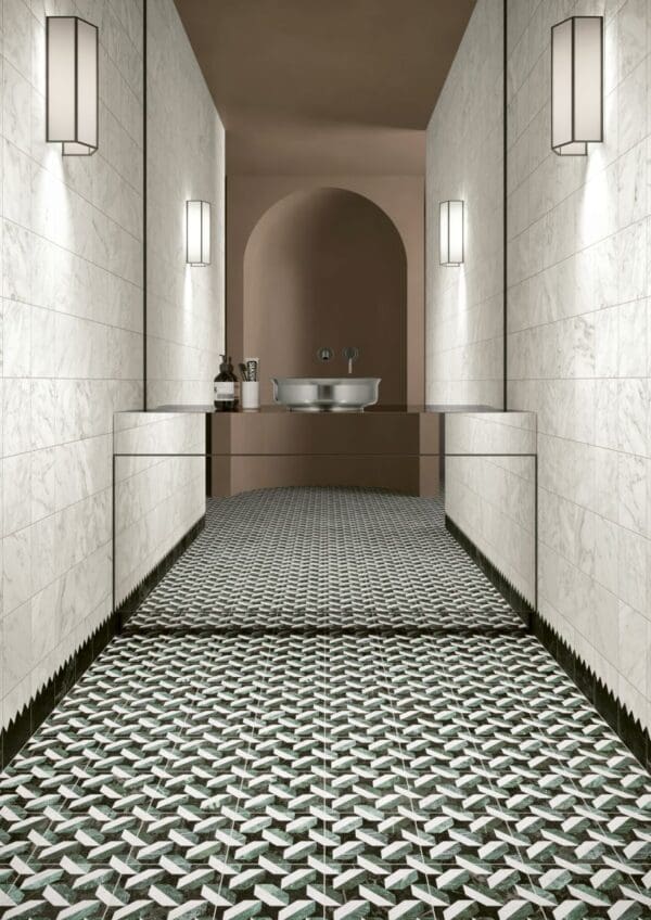 Fargo White, Chain and Combi White / Green Tile