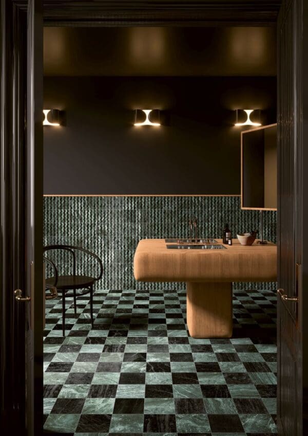Fargo Ribbon Green / Black , Green and Black Tile