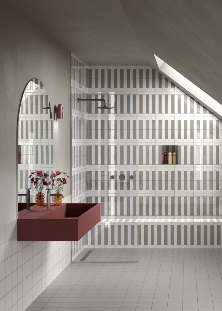 Boschet tiles: a small bathroom