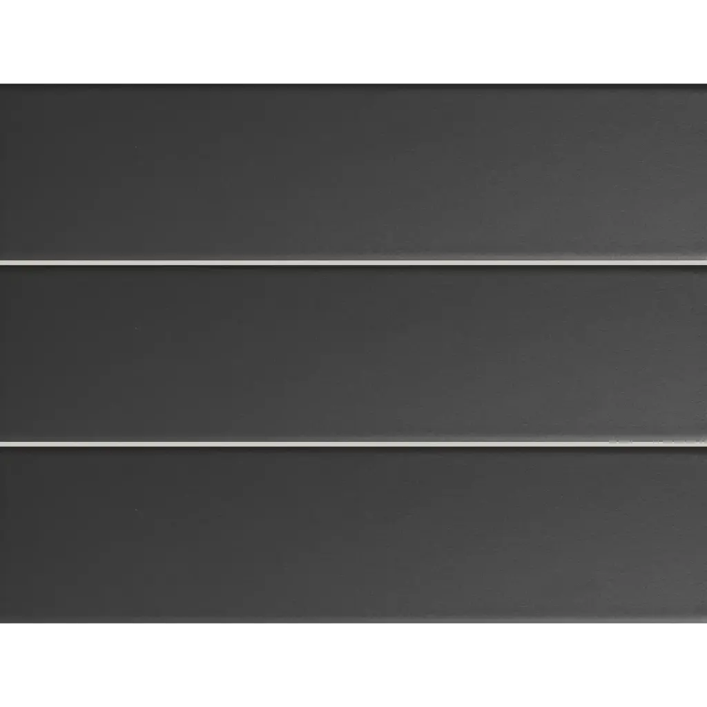 PRL-Black Flat 75 x 300mm flat glazed wall tile, three tiles stacked