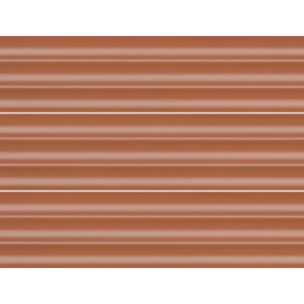 PRL-Coral Reeded 75 x 300mm reeded glazed wall tile, three tiles stacked