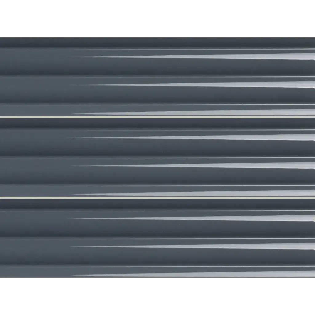 PRL-Ocean Fluted 75 x 300mm fluted glazed wall tile, three tiles stacked