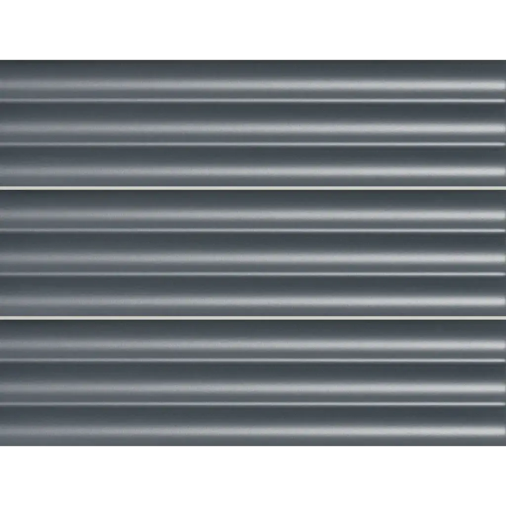 PRL-Ocean Reeded 75 x 300mm reeded glazed wall tile, three tiles stacked