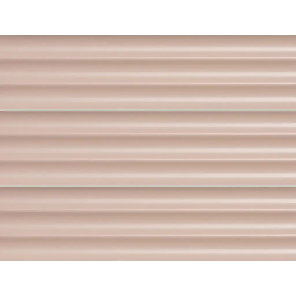 PRL-Pink Reeded 75 x 300mm reeded glazed wall tile, three tiles stacked