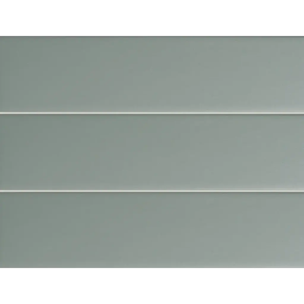 PRL-Sage Flat 75 x 300mm flat glazed wall tile, three tiles stacked