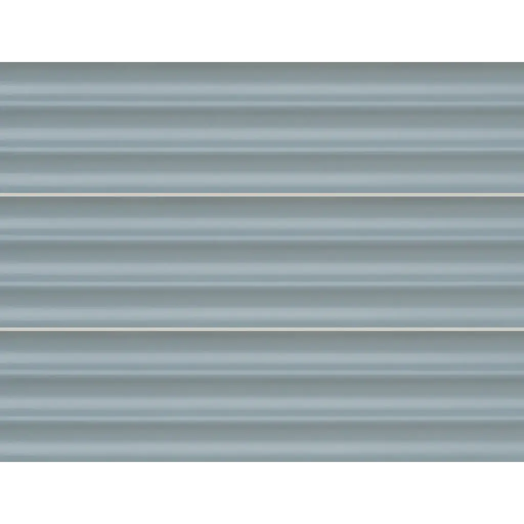 PRL-Sky Reeded 75 x 300mm reeded glazed wall tile, three tiles stacked