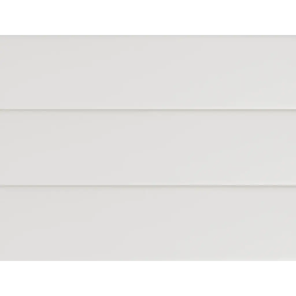 PRL-White Flat 75 x 300mm flat glazed wall tile, three tiles stacked