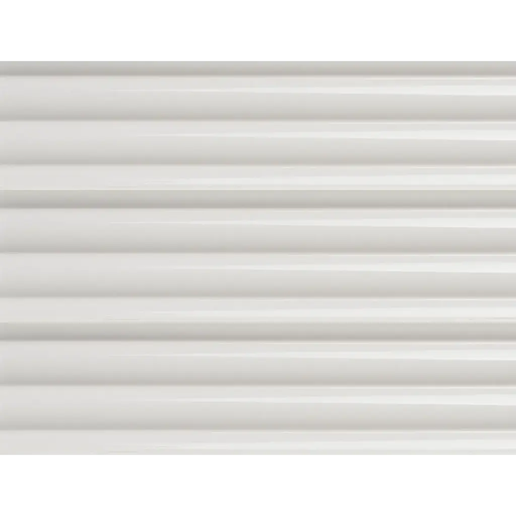 PRL-White Fluted 75 x 300mm fluted glazed wall tile, three tiles stacked