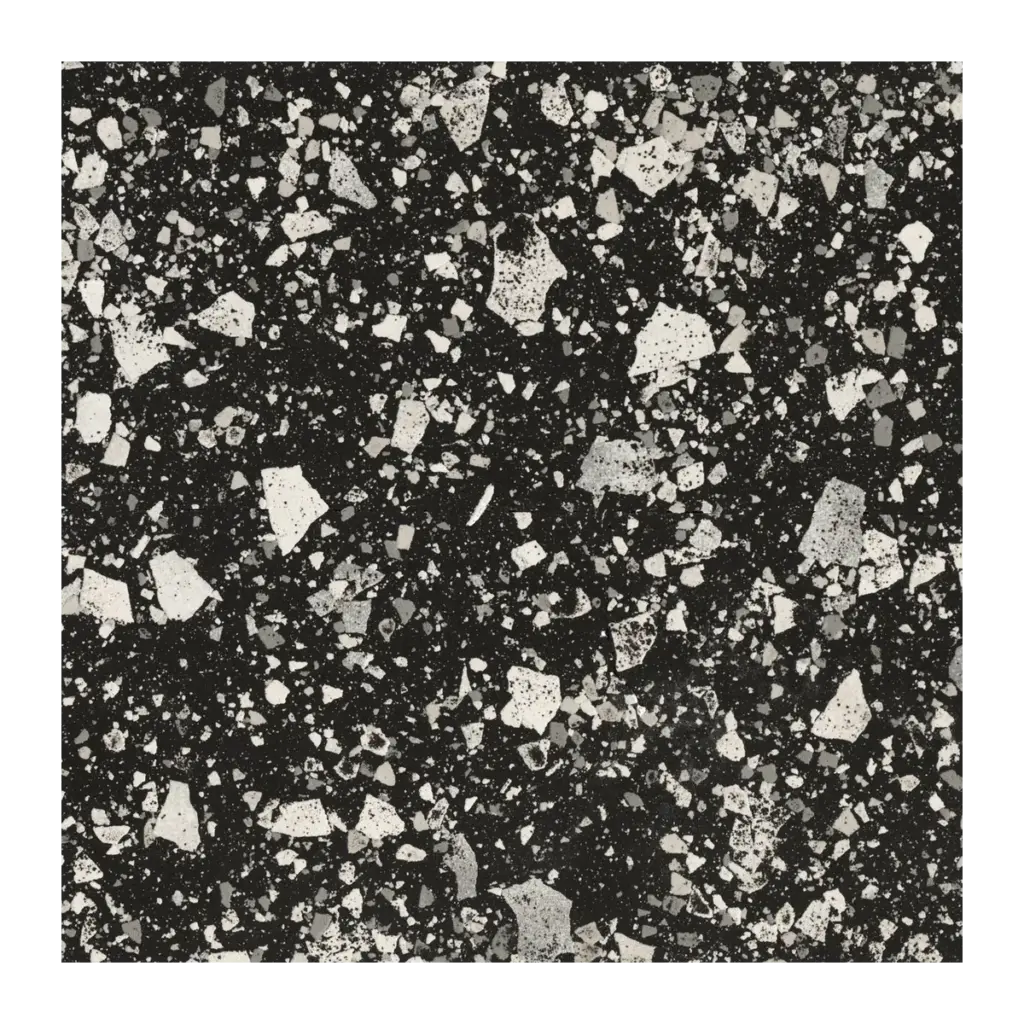 VVL-Graphite 600 x 600mm terrazzo-effect porcelain tile