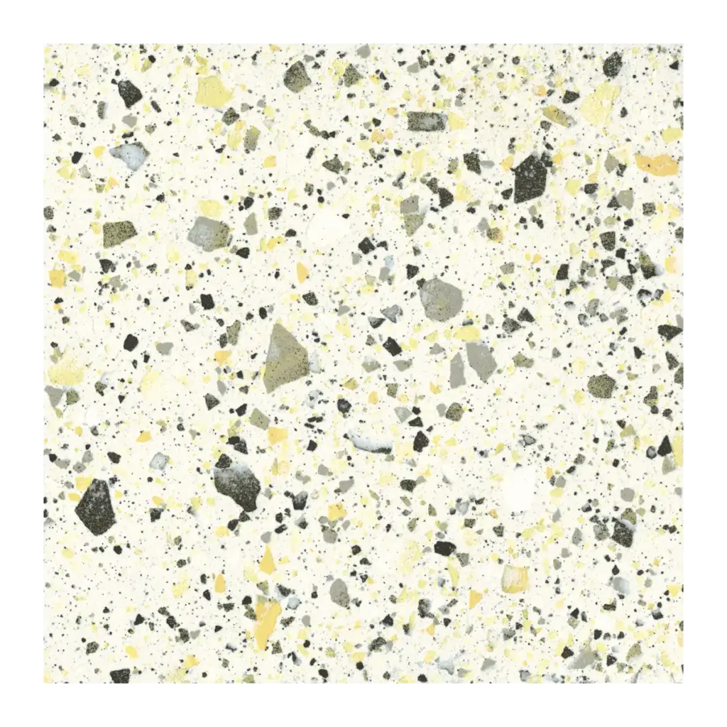 VVL-Yellow 600 x 600mm terrazzo-effect porcelain tile